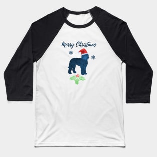 Christmas Doodle Dog Baseball T-Shirt